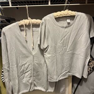 Woman’s Silver sparkle Shirt and Cardigan Set